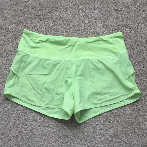 lululemon athletica Pants - Lululemon bright green shorts sz  10